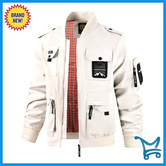 Men's Lightweight Bomber Jacket Windbreaker for Travel Hiking Golf